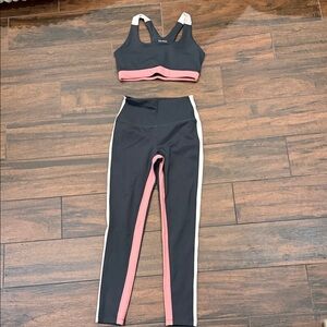 Splits59 Black and Pink Leggings Set